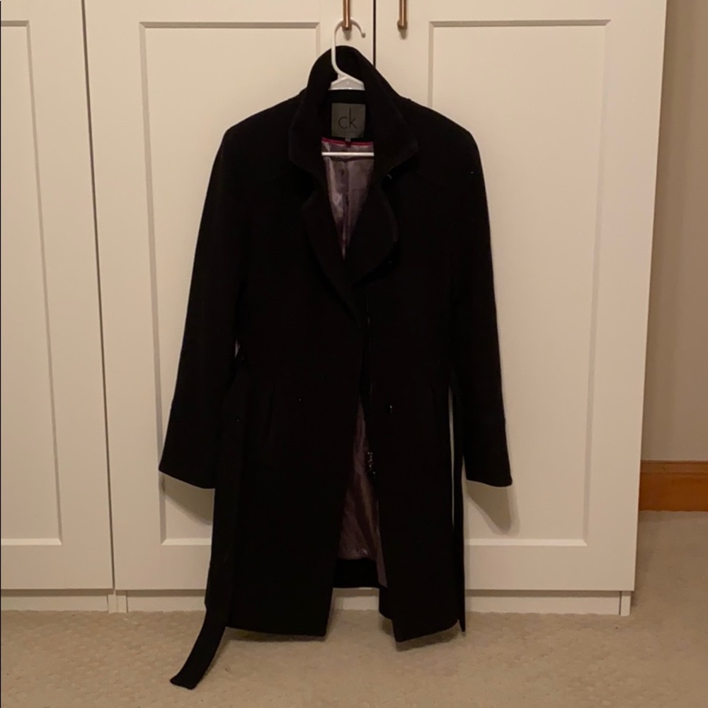 Black Calvin Klein Coat; Size 8